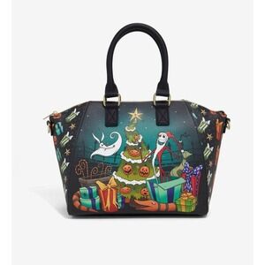 Loungefly Nightmare Before‎ Christmas Jack Zero Sandy Claws Holiday Satchel Bag!